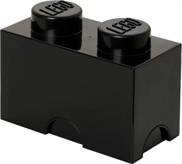2 Stud Storage Brick Black
