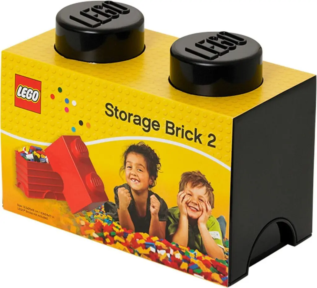 LEGO Gear 2 Stud Storage Brick Black - view 2